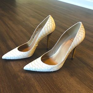 Stuart Weitzman Naughty Cream Summer Serpent